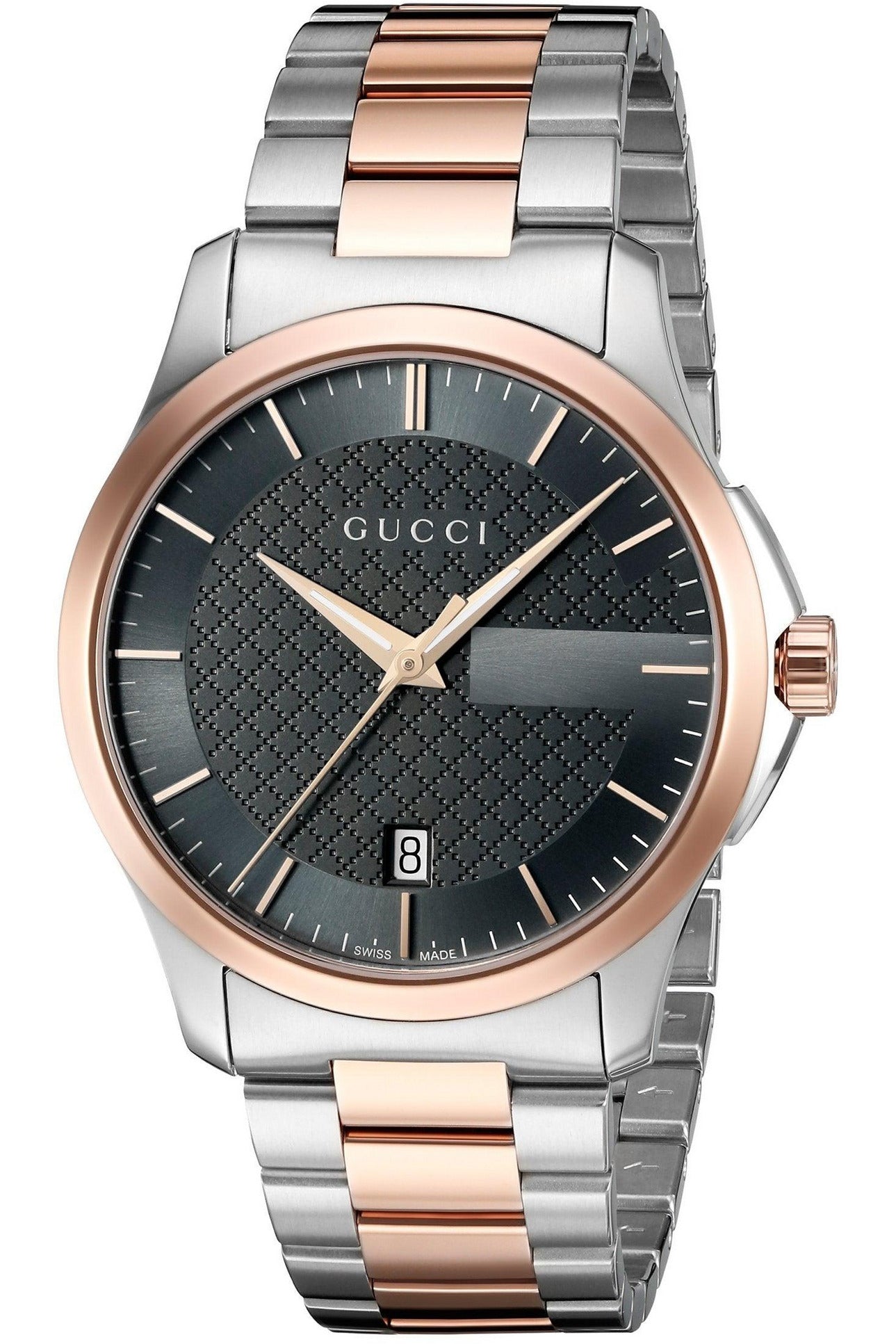 Buy Gucci Unisex Swiss Made Quartz Stainless Steel Grey Dial 38mm Watch YA126446 in Pakistan