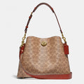 Buy Coach Willow Shoulder Bag Medium - Signature Brown in Pakistan