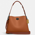 Buy Coach Willow Shoulder Bag Medium - Gold / Orange in Pakistan