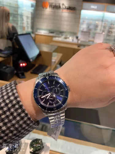 Buy Michael Kors Mens Cunninghum Multifunction Stainless Steel Blue Dial 44mm Watch - Mk7153 in Pakistan