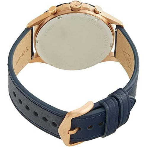 Buy Men's Chronograph Quartz Forrester Blue Leather Strap Blue Dial 46Mm Watch in Pakistan