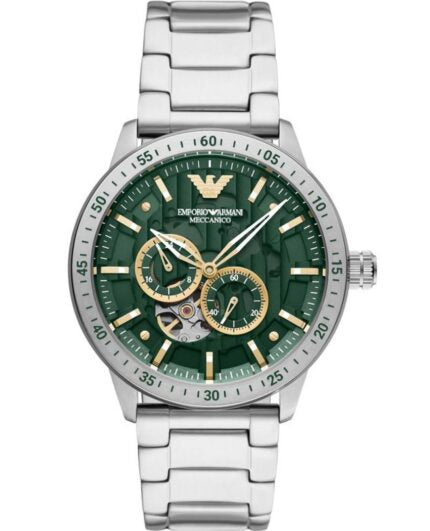 Buy Emporio Armani Menβs Automatic Silver Stainless Steel Green Dial 43mm Watch - AR60053 in Pakistan