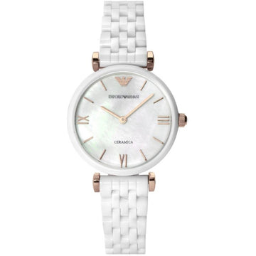 Buy Emporio Armani Womens Quartz Stainless Steel Mother Of Pearl Dial 30mm Watch - Ar1486 in Pakistan