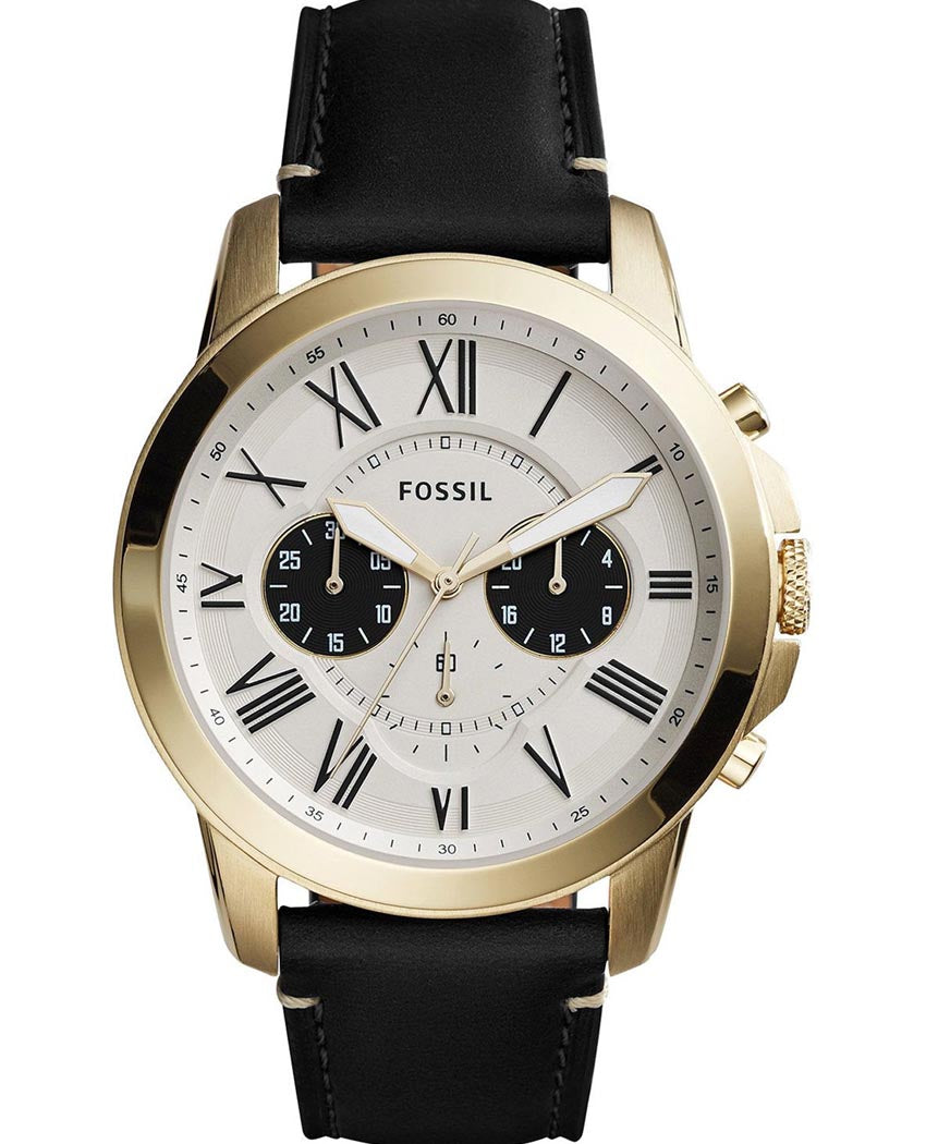 Buy Men's Chronograph Quartz Leather Strap Off White Dial 44Mm Watch in Pakistan