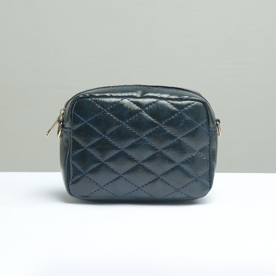 Buy Negative Apparel Mini Quilted Embossed Zip Chain Bag FD - Green in Pakistan