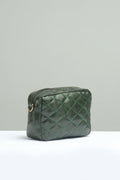 Buy Negative Apparel Mini Quilted Embossed Zip Chain Bag FD - Green in Pakistan