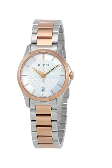 Buy Gucci Women's Swiss Made Quartz Stainless Steel Silver Dial 27mm Watch YA126564 in Pakistan