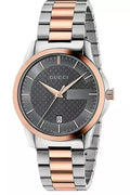 Buy Gucci Unisex Swiss Made Quartz Stainless Steel Grey Dial 38mm Watch YA126446 in Pakistan