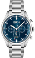Buy Hugo Boss Mens Quartz Pioneer Silver Stainless Steel Blue Dial 44mm Watch - 1513867 in Pakistan