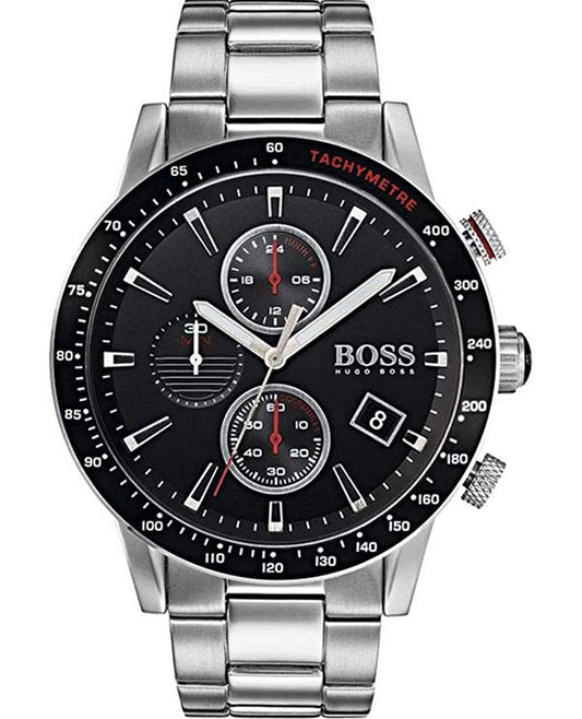 Buy Hugo Boss Mens Chronograph Quartz Rafale Stainless Steel Black Dial 44mm Watch - 1513509 in Pakistan