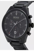 Buy Hugo Boss Mens Chronograph Quartz Stainless Steel Black Dial 44mm Watch - 1513714 in Pakistan