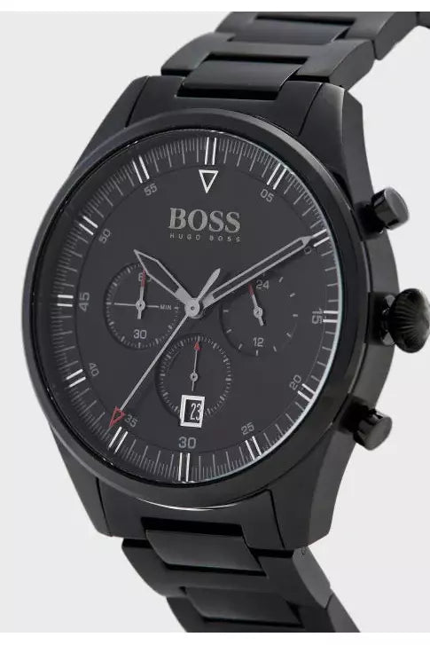 Buy Hugo Boss Mens Chronograph Quartz Stainless Steel Black Dial 44mm Watch - 1513714 in Pakistan