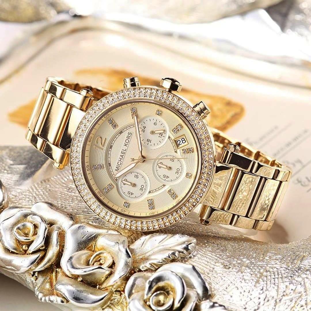 Buy Michael Kors Womens Quartz Stainless Steel Champagne Dial 39mm Watch - Mk5354 in Pakistan