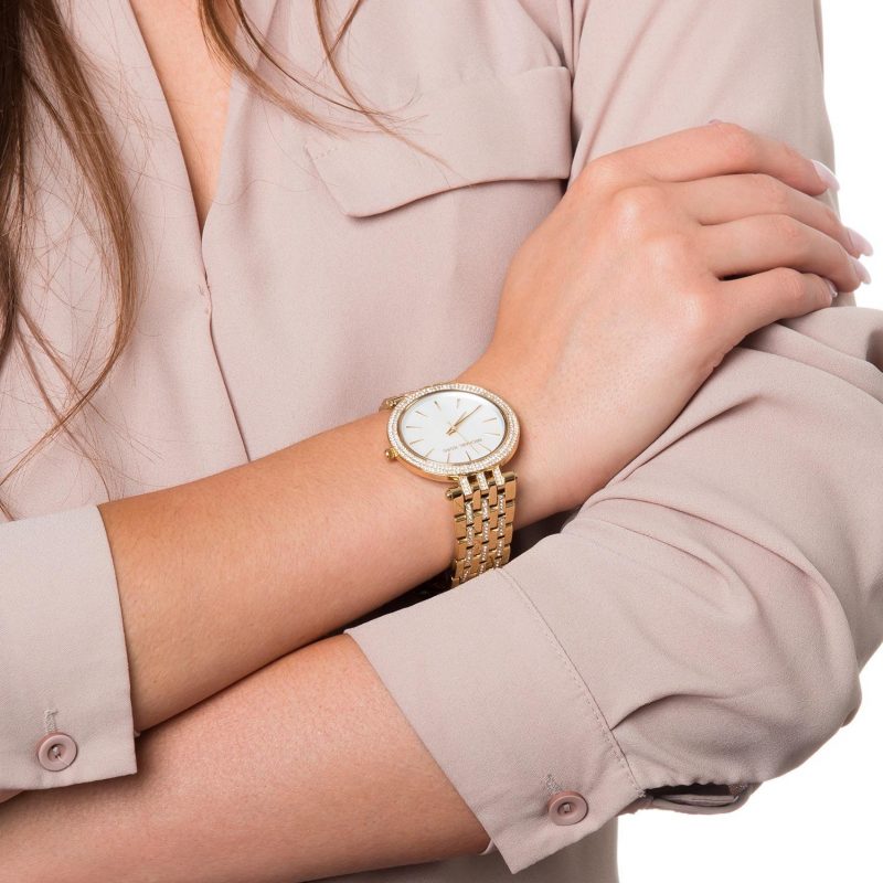 Buy Michael Kors Quartz Stainless Steel Mother Of Pearl Dial 39mm Watch for Women - Mk3219 in Pakistan