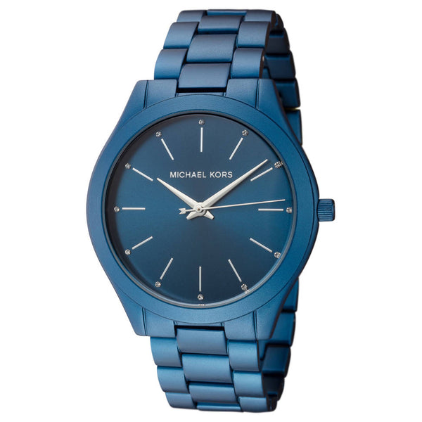 Buy Michael Kors Slim Runway Navy Blue Dial Blue Stainless Steel Strap Unisex Watch - Mk4503 in Pakistan