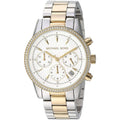 Buy Michael Kors Womens Quartz Chronograph Ritz Two Tone Stainless Steel White Dial 37mm Watch - Mk6474 in Pakistan