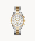Buy Michael Kors Womens Quartz Chronograph Ritz Two Tone Stainless Steel White Dial 37mm Watch - Mk6474 in Pakistan