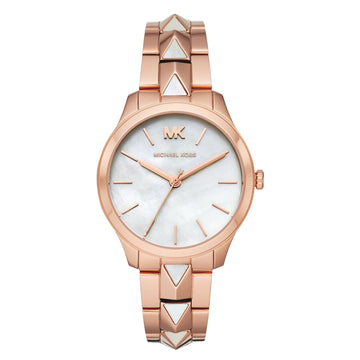 Buy Michael Kors Womens Quartz Runway Stainless Steel Mother Of Pearl Dial 38mm Watch - Mk6671 in Pakistan