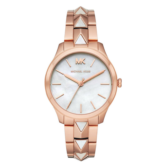 Buy Michael Kors Womens Quartz Runway Stainless Steel Mother Of Pearl Dial 38mm Watch - Mk6671 in Pakistan