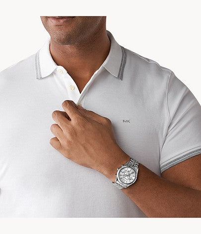 Buy Michael Kors Men’s Chronograph Quartz Stainless Steel Silver Dial 45mm Watch - MK8405 in Pakistan