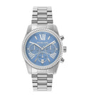 Buy Michael Kors Womens Quartz Lexington Silver Stainless Steel Blue Dial 38mm Watch - Mk7215 in Pakistan