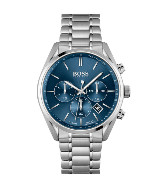 Buy Hugo Boss Mens Quartz Skymaster Chrono Stainless Steel Blue Dial 44mm Watch - 1513784 in Pakistan