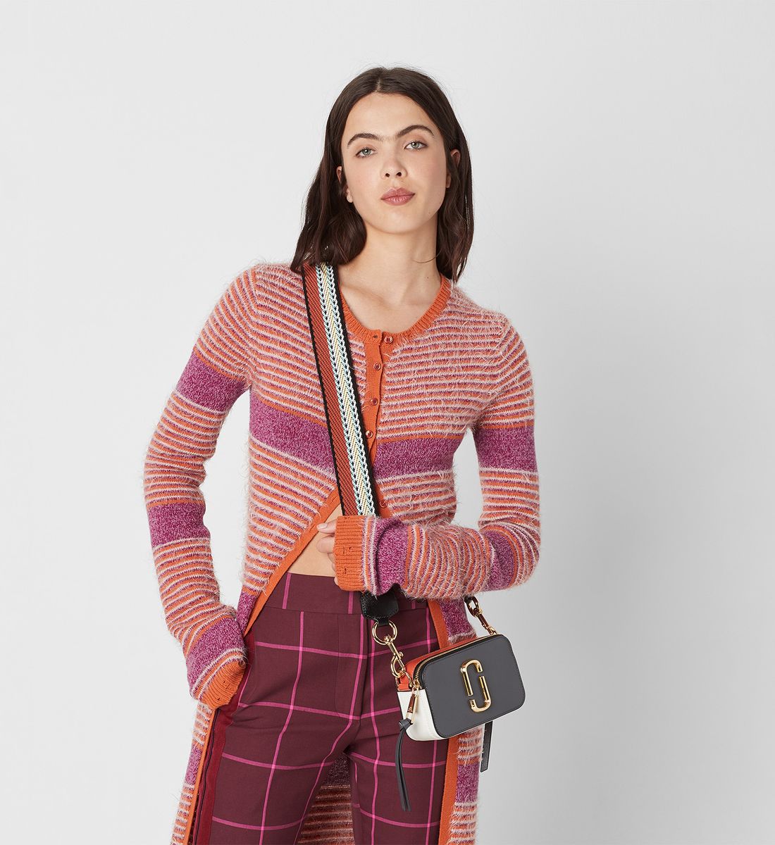 Buy Marc Jacobs The Snap Shot Bag Small - Cylinder Gray Multi in Pakistan