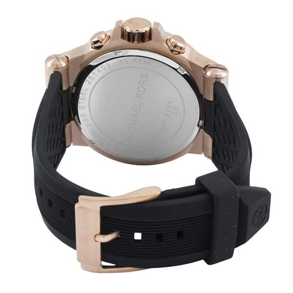 Buy Michael Kors Men’s Chronograph Silicone Strap Black Dial 45mm Watch - MK8184 in Pakistan
