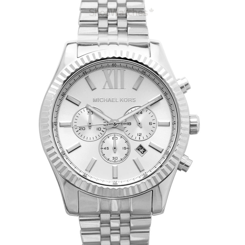 Buy Michael Kors Men’s Chronograph Quartz Stainless Steel Silver Dial 45mm Watch - MK8405 in Pakistan