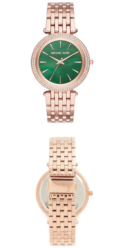 Buy Michael Kors Ladies Watch Green Dial Rose Gold Stainless Steel - MK3552 in Pakistan