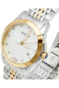 Buy Gucci Women's Swiss Made Quartz Stainless Steel Mother of Pearl Dial 27mm Watch YA126514 in Pakistan