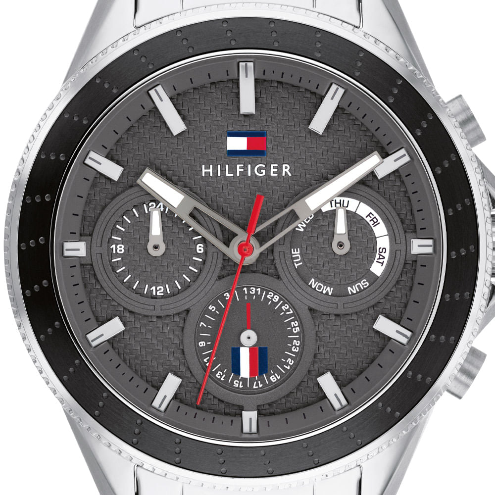 Buy Tommy Hilfiger Mens Quartz Silver Stainless Steel Grey Dial 45mm Watch - 1791857 in Pakistan