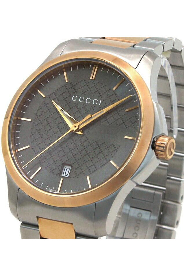 Buy Gucci Unisex Swiss Made Quartz Stainless Steel Grey Dial 38mm Watch YA126446 in Pakistan