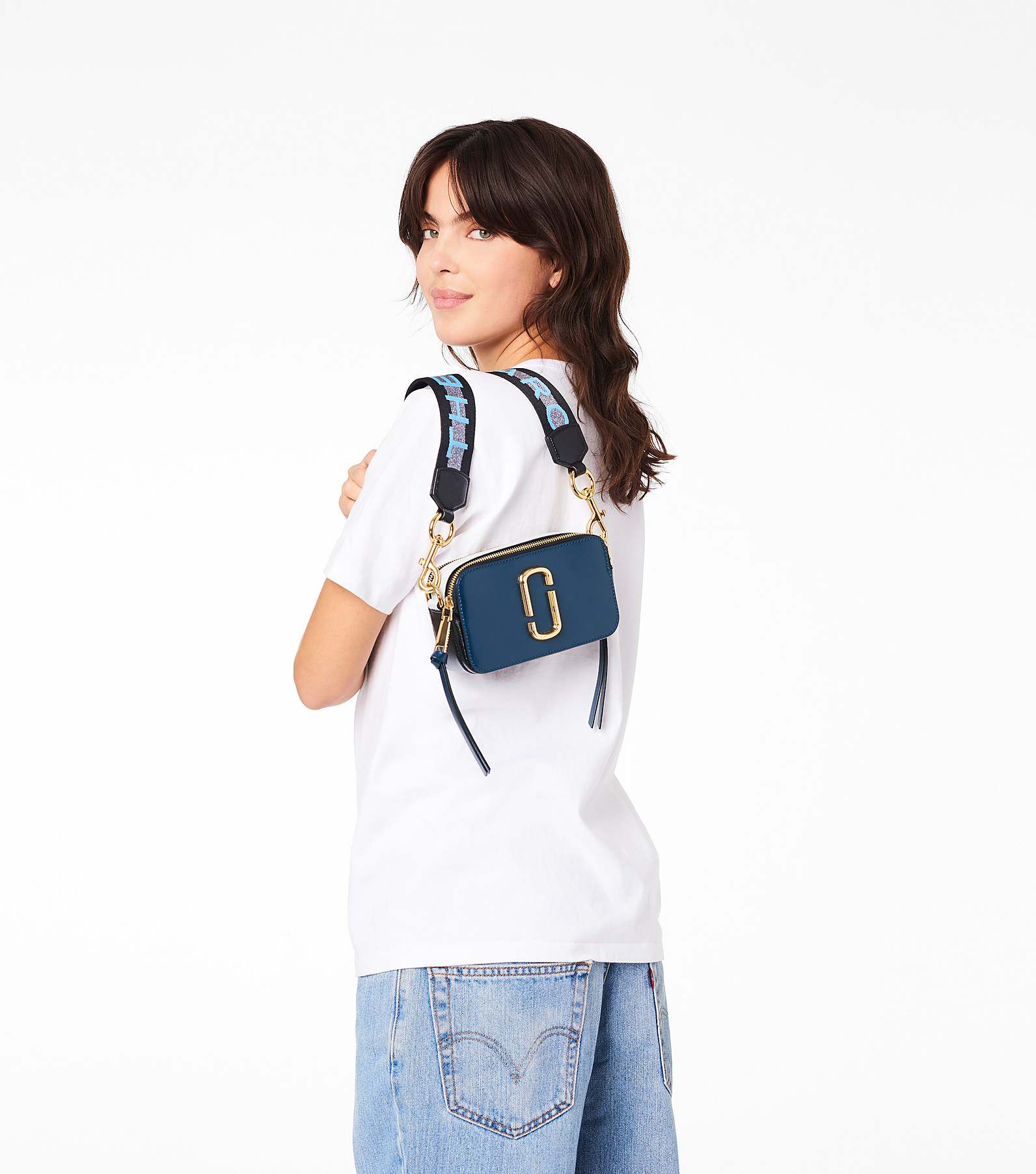 Buy Marc Jacobs The Snap Shot Bag Small - New Blue Sea in Pakistan