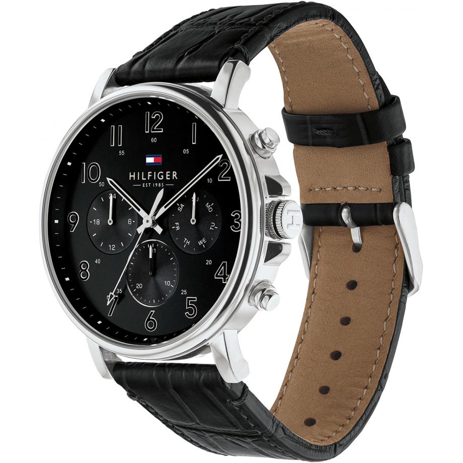 Buy Tommy Hilfiger Quartz Leather Strap Black Dial 46mm Watch for Men - 1710381 in Pakistan