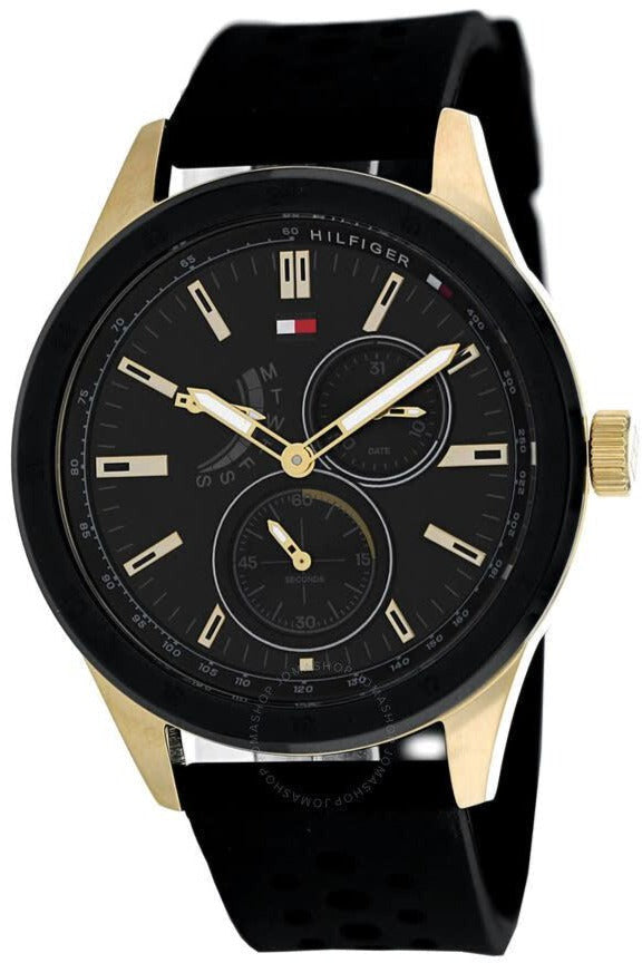 Buy Tommy Hilfiger Quartz Black Silicone Strap Black Dial 44mm Watch for Men - 1791636 in Pakistan