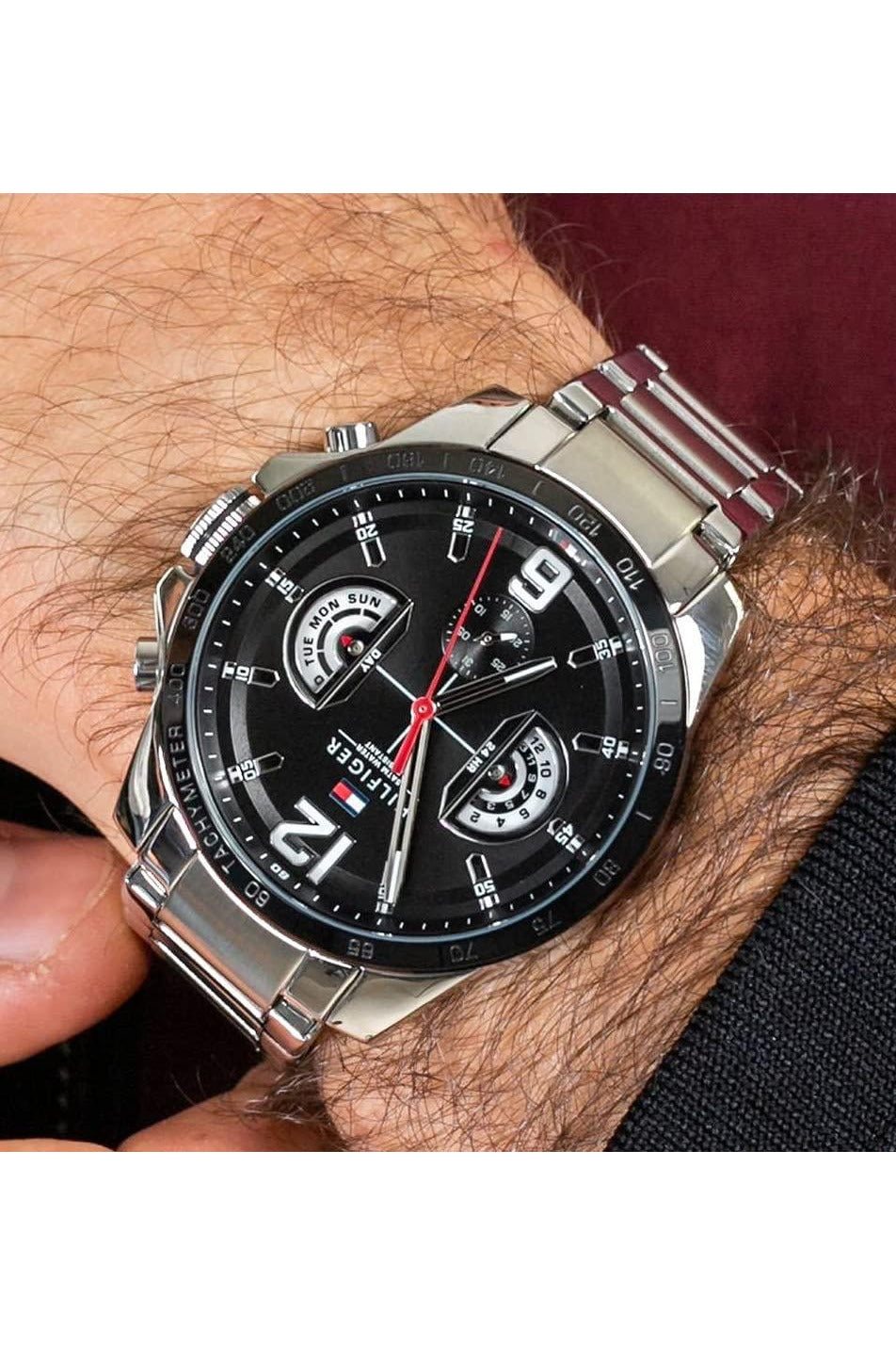 Buy Tommy Hilfiger Quartz Stainless Steel Black Dial 46mm Watch for Men - 1791472 in Pakistan