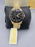 Buy Michael Kors Mens Multifunctional Gold Stainless Steel Black Dial 44mm Watch - Mk7154 in Pakistan