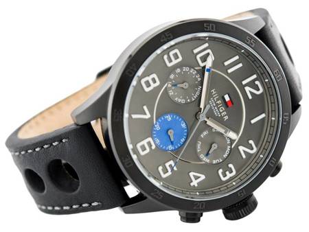 Buy Tommy Hilfiger Quartz Leather Strap Grey Dial 46mm Watch for Men - 1791051 in Pakistan