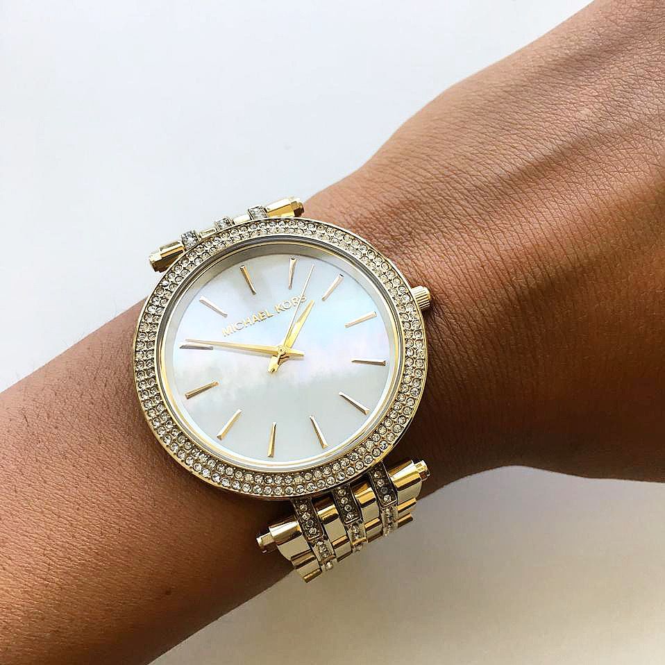 Buy Michael Kors Quartz Stainless Steel Mother Of Pearl Dial 39mm Watch for Women - Mk3219 in Pakistan