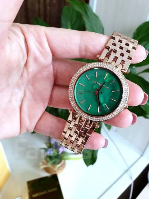 Buy Michael Kors Ladies Watch Green Dial Rose Gold Stainless Steel - MK3552 in Pakistan