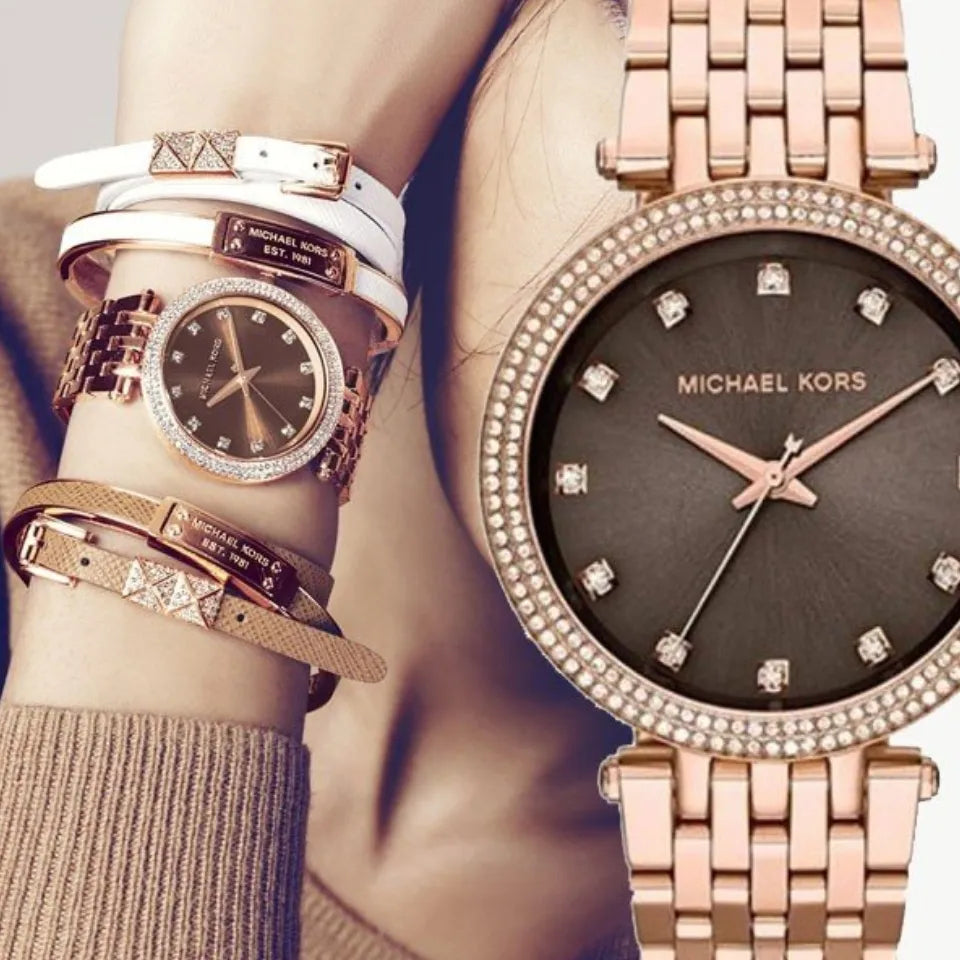 Buy Michael Kors Women’s Quartz Stainless Steel Brown Dial Watch - MK3217 in Pakistan