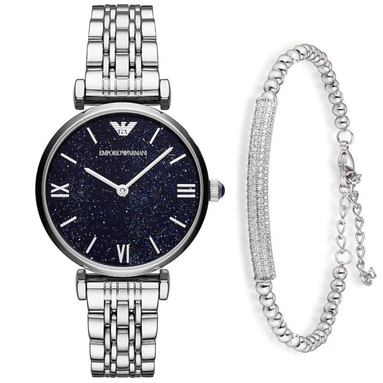 Buy Emporio Armani Analog Stainless Steel Dark Blue Dial 32mm Watch for Women - Ar11091 in Pakistan