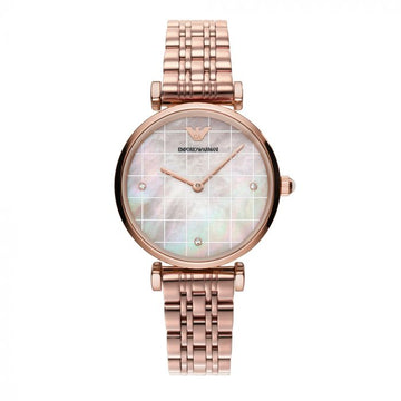Buy Emporio Armani Womens Quartz Rose Gold Stainless Steel Mother Of Pearl Dial 32mm Watch - Ar11385 in Pakistan
