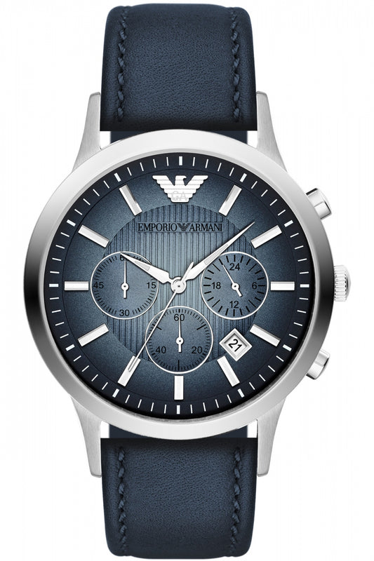 Buy Emporio Armani Menβs Quartz Leather Strap Blue Dial 43mm Watch - AR2473 in Pakistan