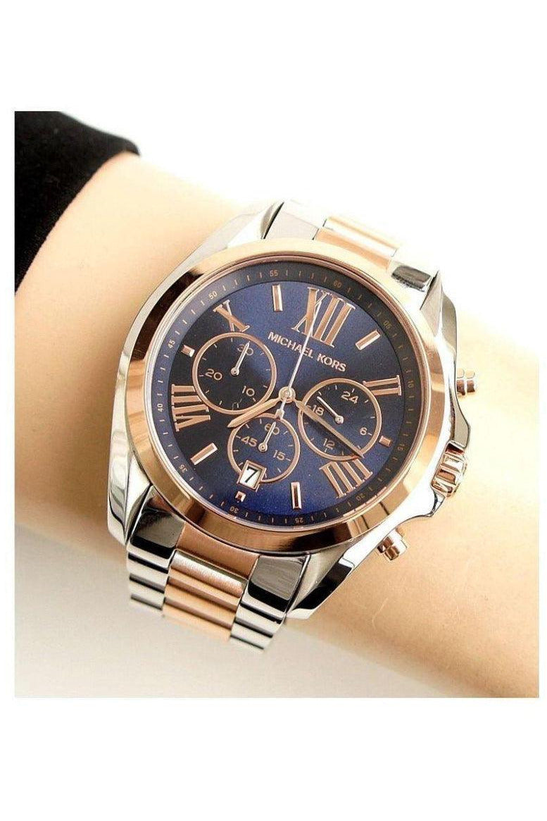 Buy Michael Kors Mens Chronograph Quartz Stainless Steel Blue Dial 43mm Watch - 5606 in Pakistan