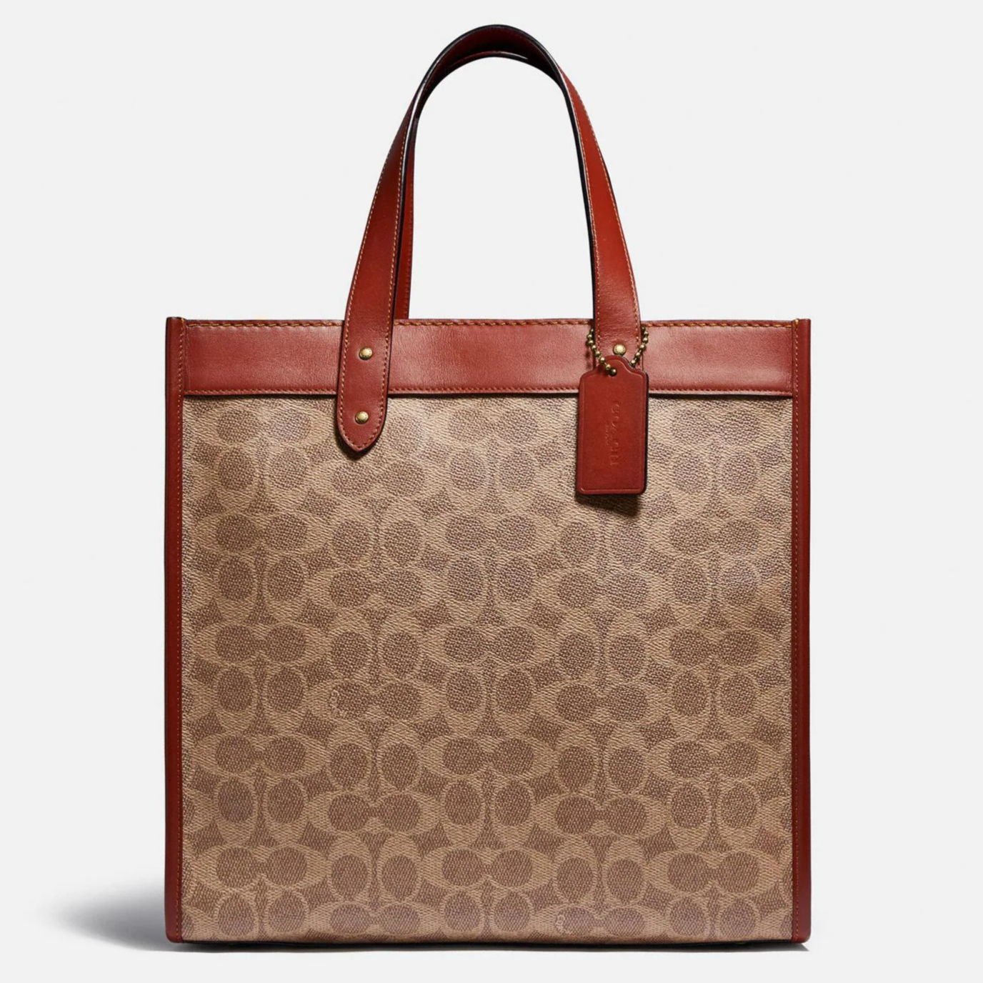 Buy Coach Field Tote In Signature Canvas With Horse And Carriage Print Bag Large - Tan Truffet in Pakistan