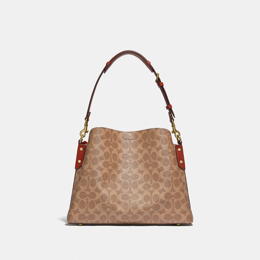 Buy Coach Willow Shoulder Bag Medium - Signature Brown in Pakistan
