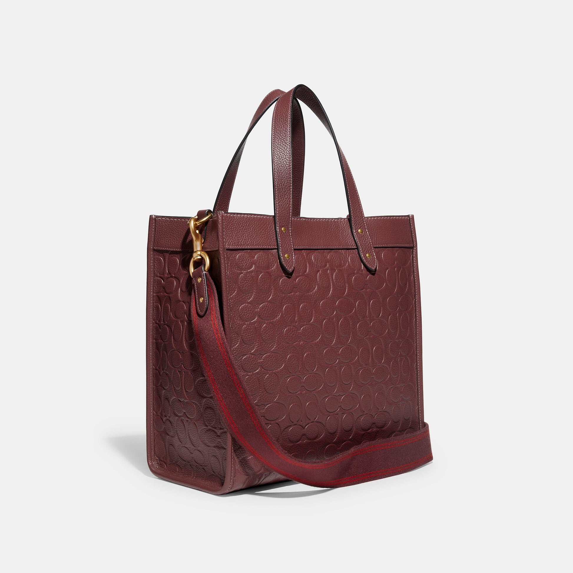 Buy Coach Field Tote In Signature Leather Bag Large - Wine in Pakistan