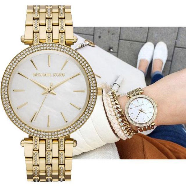 Buy Michael Kors Quartz Stainless Steel Mother Of Pearl Dial 39mm Watch for Women - Mk3219 in Pakistan